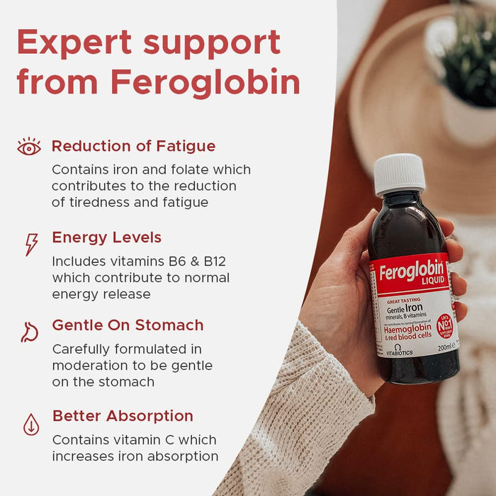 Vitabiotics Feroglobin Iron Liquid - 200ml - Energy & Mind at MyPerfumeShop by Feroglobin