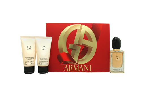 Giorgio Armani Si Gift Set 50ml EDP + 50ml Body Lotion + 50ml Shower Gel - For Her at MyPerfumeShop by Giorgio Armani