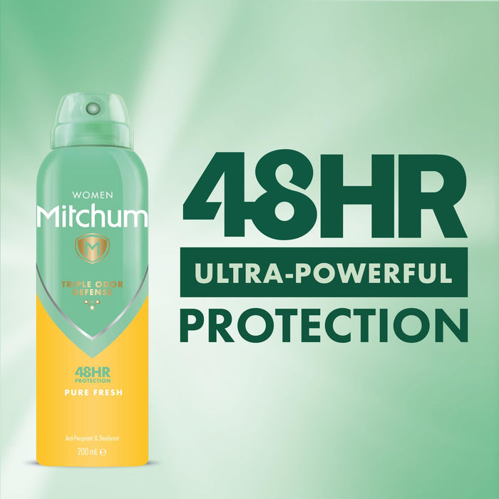 Mitchum Women Pure Fresh Deodorant Spray 200ml - Bath & Body at MyPerfumeShop by Mitchum