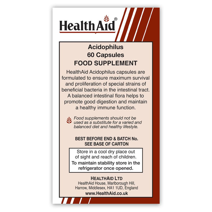 Healthaid Acidophilus Vegicaps x 60 - Other at MyPerfumeShop by Healthaid