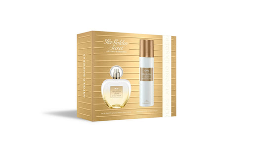 Antonio Banderas Her Golden Secret 2 Piece Gift Set: Eau de Toilette 80ml - Deodorant Spray 150ml - Gift Set at MyPerfumeShop by Antonio Banderas