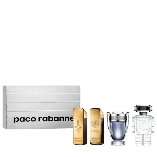 Paco Rabanne Mini (M) One Million 5ml EDT + One Million 5ml EDP + Invictus 5ml EDT + Phantom 5ml EDT -  at MyPerfumeShop by Paco Rabanne