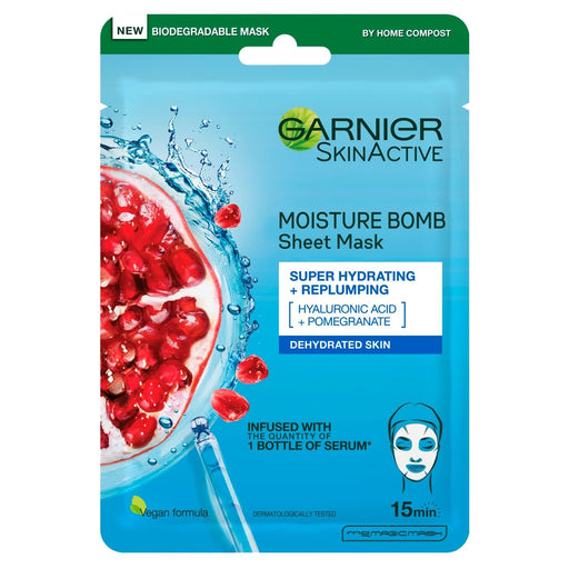 Garnier SkinActive Moisture Bomb Pomegranate Tissue Mask - Regime Skin Care at MyPerfumeShop by Garnier