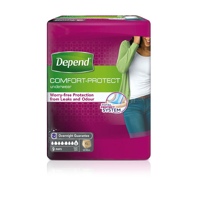 Depend Pants Super Female Ex Large x 9 - Incontinance Pants at MyPerfumeShop by Depend