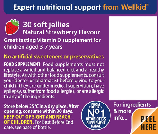 Vitabiotics WellKid Peppa Pig Vitamin D 400 IU Soft Jellies 3-7 Years x 30 - Children at MyPerfumeShop by Wellkid