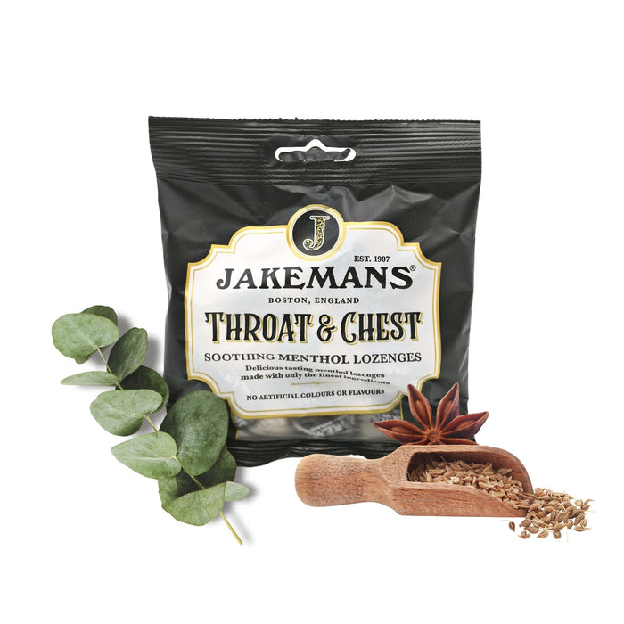 Jakemans Throat & Chest Soothing Menthol Lozenges - 73g - Cough &Colds at MyPerfumeShop by Jakemans