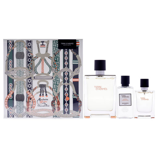 Hermès Terre d'Hermès Gift Set 100ml EDT + 12.5ml EDT + 40ml Aftershave Balm - Fragrance at MyPerfumeShop by Hermès