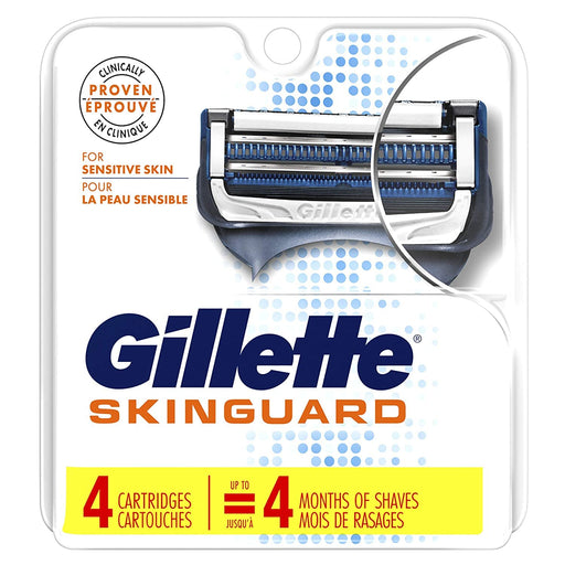 Gillette SkinGuard Sensitive Razor Blades For Men, 4 Refills - Cartridges at MyPerfumeShop by Gillette