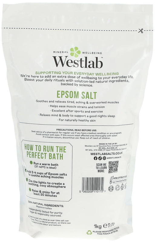 Westlab Epsom Salt - 1kg - Bath at MyPerfumeShop by Westlab