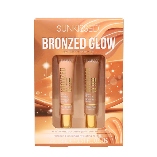 Sunkissed Bronzed Glow Duo Gift Set 15ml Liquid Tan Bronzer + 15ml Liquid Soft Bronzer - Default Title - Bronzer at MyPerfumeShop by Sunkissed