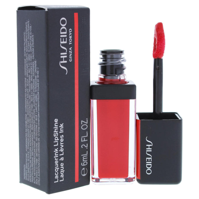 Shiseido LacquerInk Lip Shine 6ml - 304 Techno Red - Cosmetics at MyPerfumeShop by Shiseido