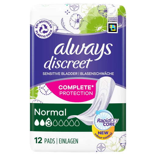 Always Discreet Normal Pads x 12 - Incontinance Pads at MyPerfumeShop by Procter & Gamble