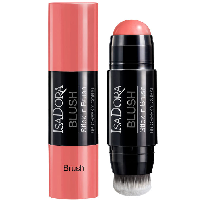 Isadora Blush Stick 'N Brush 06 Cheeky Coral Blush 7.2g - Blushes at MyPerfumeShop by ISADORA