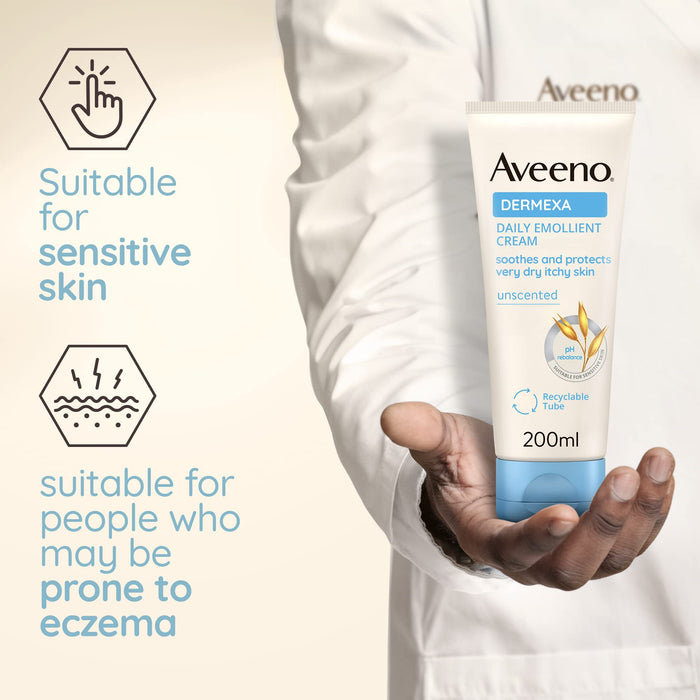 Aveeno Dermexa Daily Emollient Cream - 200ml - Creams & Lotions at MyPerfumeShop by Aveeno