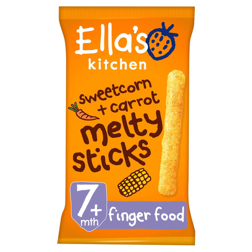 Ella's Kitchen Organic Sweetcorn & Carrot Melty Sticks - 1g - Finger Foods at MyPerfumeShop by Ella's Kitchen