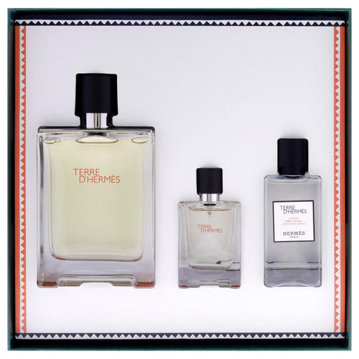 Hermès Terre d'Hermès Gift Set 100ml EDT + 12.5ml EDT + 40ml Aftershave Balm - Fragrance at MyPerfumeShop by Hermès