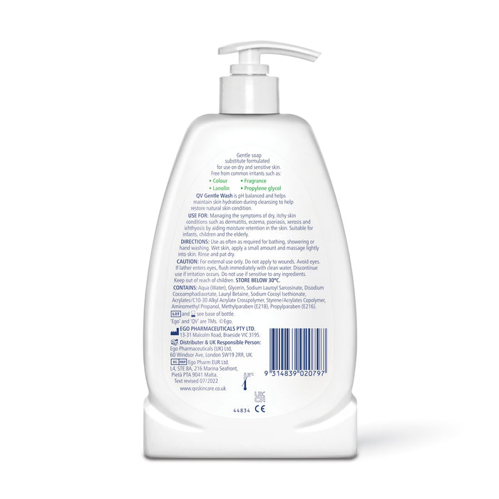 QV Gentle Wash Pump 500ml - Pharmacy Healthcare Medicine at MyPerfumeShop by QV