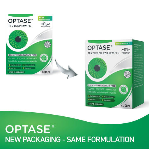 Optase Tea Tree Oil Eye Lid Wipes x 20 - Eye Enhancers at MyPerfumeShop by Optase