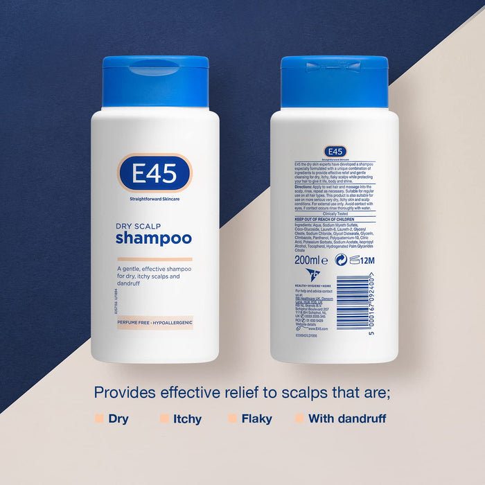 E45 Shampoo Dry Itchy Scalp - 200ml - Scalp Conditions at MyPerfumeShop by E45