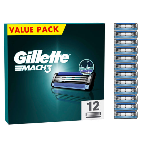 Gillette Mach 3 Blades 12 Pack - Cartridges at MyPerfumeShop by Gillette