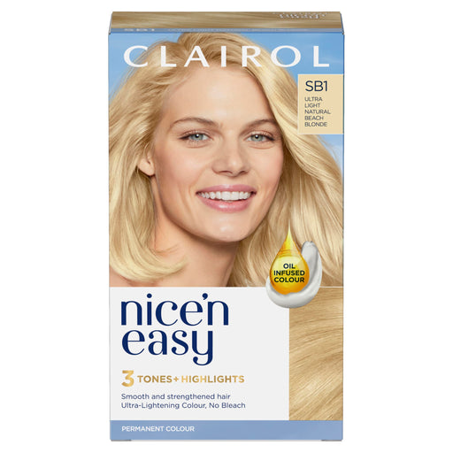 Nice & Easy Care Colour Ultra Light Natural Beach Blonde SB1 - Colourants at MyPerfumeShop by Clairol