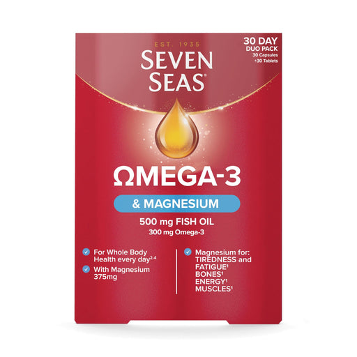 Seven Seas Omega-3 & Magnesium With Vitamin D Day Duo Pack 2x30 - Energy & Mind at MyPerfumeShop by Seven Seas