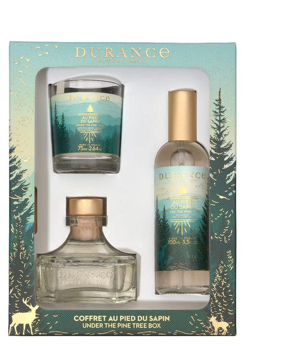 Durance Provence France Under The Pine Tree Gift Set 75g Candle + 100ml Room Spray + 100ml Diffuser - Home & Kitchen at MyPerfumeShop by Durance Provence France