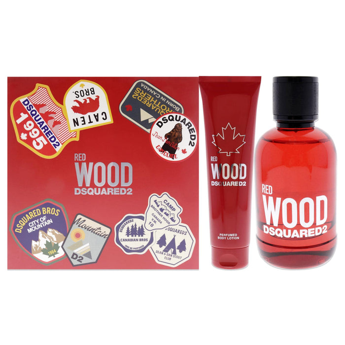 DSquared² Red Wood Gift Set 100ml EDT + 150ml Body Lotion - Fragrance at MyPerfumeShop by DSquared²