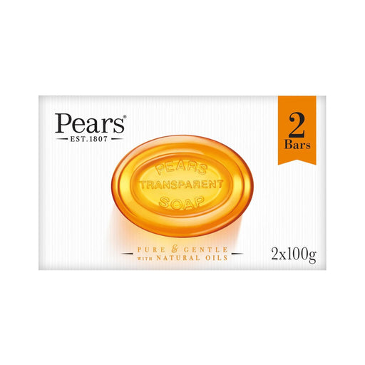 Pears Transparent Soap Pure & Gentle with Natural Oils - 2x100g - Handwash/Soap at MyPerfumeShop by Pears