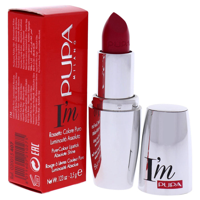 Pupa I'm Pure-Colour 407 Intense Fuchsia Lipstick 3.5g - Lipstick at MyPerfumeShop by Pupa