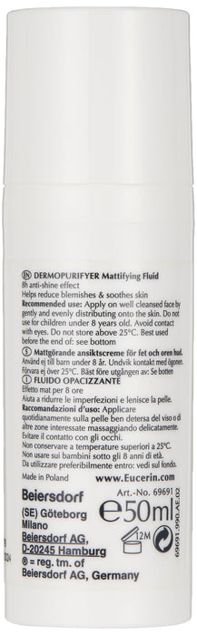 Eucerin Dermo Purifyer Oil Control Mattifying Fluid - 50ml - Creams & Lotions at MyPerfumeShop by Eucerin