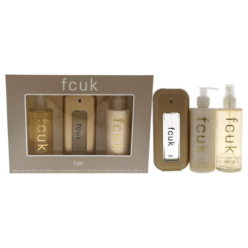 FCUK Connect for Her Gift Set 250ml Body Lotion + 250ml Fragrance Mist - Bath & Body at MyPerfumeShop by FCUK