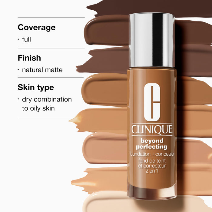 Clinique Beyond Perfecting Foundation + Concealer 30ml - 01 Linen - Cosmetics at MyPerfumeShop by Clinique