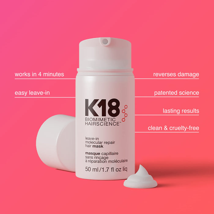 K18 Leave-In Molecular Repair Hair Mask 50ml - Hair Masks at MyPerfumeShop by K18