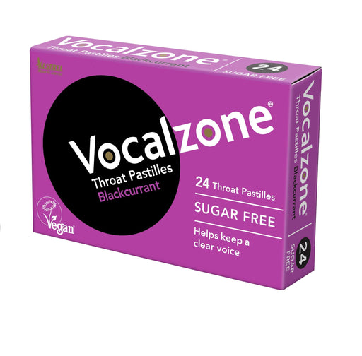 Vocalzone Sugar Free Throat Pastilles Blackcurrant x 24 - Cough &Colds at MyPerfumeShop by Vocalzone