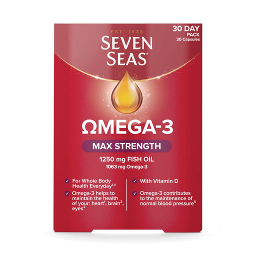 Seven Seas Omega-3 Max Strength With Vitamin D 30 Capsules - Joint Care at MyPerfumeShop by Seven Seas