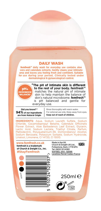 Femfresh Intimate Hygiene Wash Daily - 250ml - Feminine Hygiene at MyPerfumeShop by Femfresh