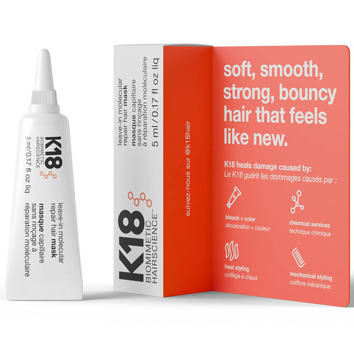 K18 Leave-In Molecular Repair Hair Mask 5ml - Haircare at MyPerfumeShop by K18