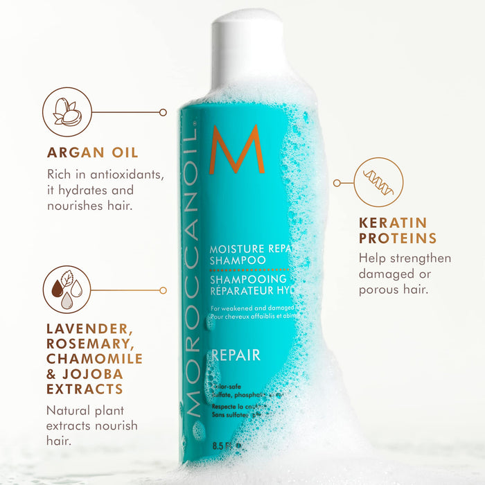 Moroccanoil Moisture Repair Shampoo 250ml Weakened And Damaged Hair - Shampoos at MyPerfumeShop by Moroccanoil