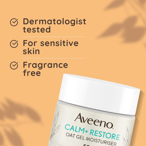 Aveeno Calm & Restore Oat Gel Moisturiser - 50ml - Regime Skin Care at MyPerfumeShop by Aveeno