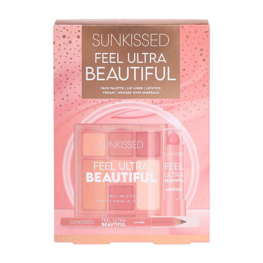 Sunkissed Feel Ultra Beautiful Gift Set Face Palette + Lip Liner + Lipstick - Default Title - Eye Shadow at MyPerfumeShop by Sunkissed