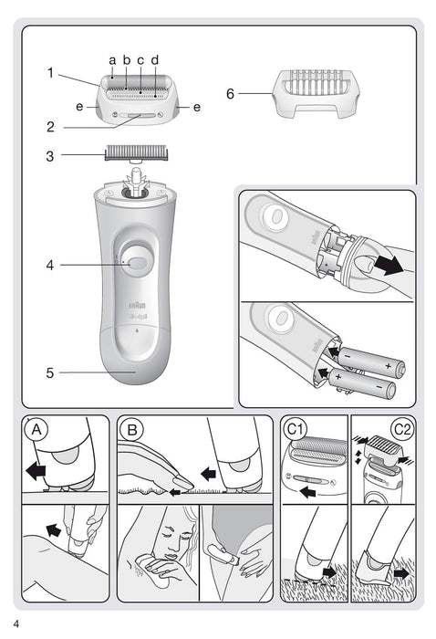 Braun Silk-épil lady shaver LS5100 electric shaver with trimmer cap - Women's at MyPerfumeShop by Braun