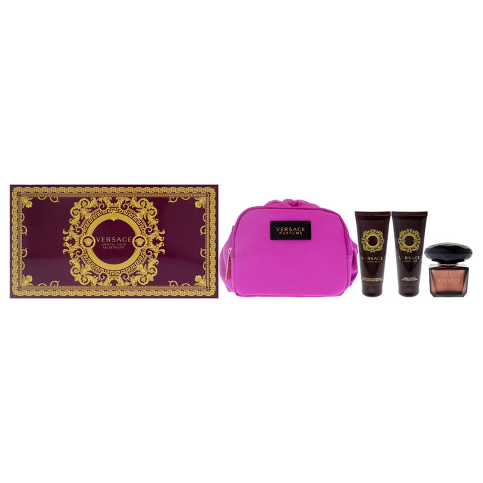 Versace Crystal Noir Gift Set 90ml EDT + 100ml Body Lotion + 100ml Shower Gel + Bag - Fragrance at MyPerfumeShop by Versace