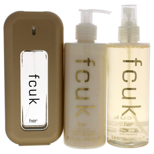 FCUK Connect for Her Gift Set 250ml Body Lotion + 250ml Fragrance Mist - Bath & Body at MyPerfumeShop by FCUK