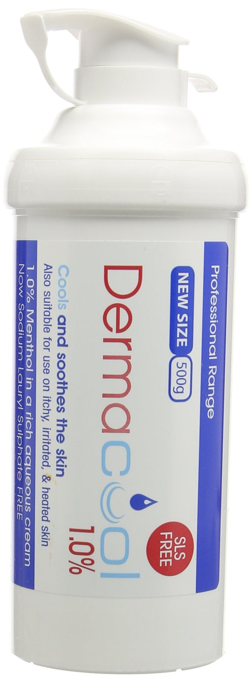 Dermacool Pump Dispenser Menthol In Aqueous Cream 1.0% - 500g - Creams & Lotions at MyPerfumeShop by Pern