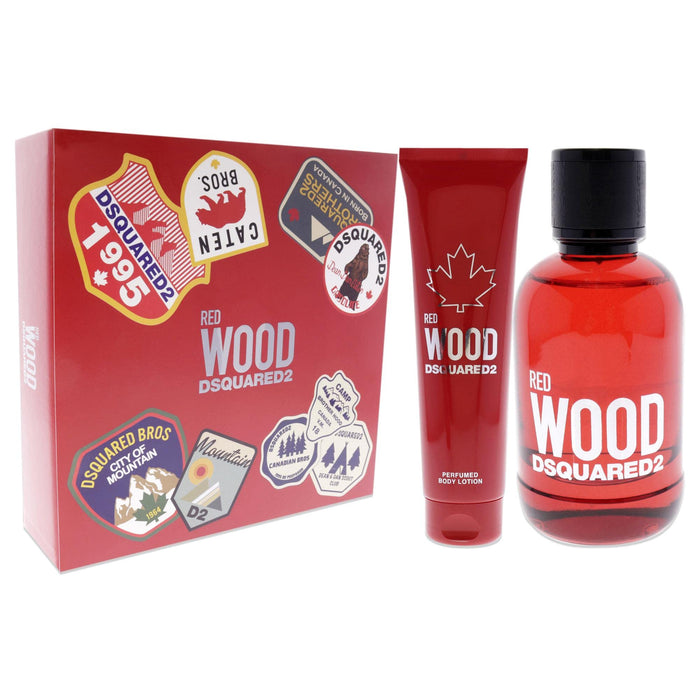 DSquared² Red Wood Gift Set 100ml EDT + 150ml Body Lotion - Fragrance at MyPerfumeShop by DSquared²