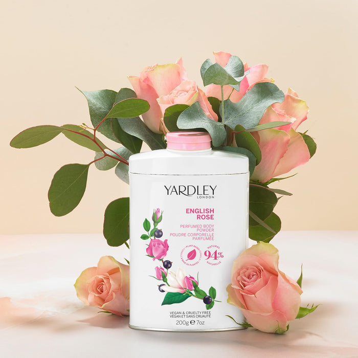 Yardley Perfumed Powder English Rose - 200g - Bath at MyPerfumeShop by Yardley London