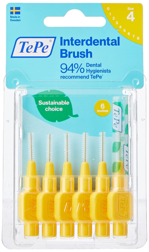 TePe Interdental Brushes Yellow 0.7mm x 6 - Gum Care at MyPerfumeShop by Tepe