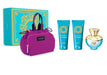 Versace Pour Femme Dylan Turquoise Gift Set 100ml EDT + 100ml Shower Gel + 100ml Body Lotion + Pink Bag - Fragrance at MyPerfumeShop by Versace