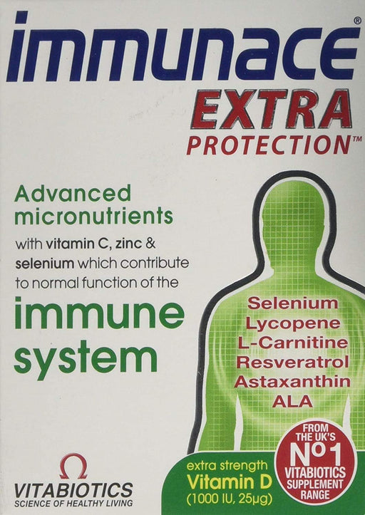 Vitabiotics Immunace Extra Protection 30 Tablets - Immune Support at MyPerfumeShop by Immunace